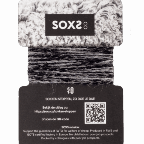 SOXS Wollen Stopgaren Dark Grey | Stopwol Donkergrijs