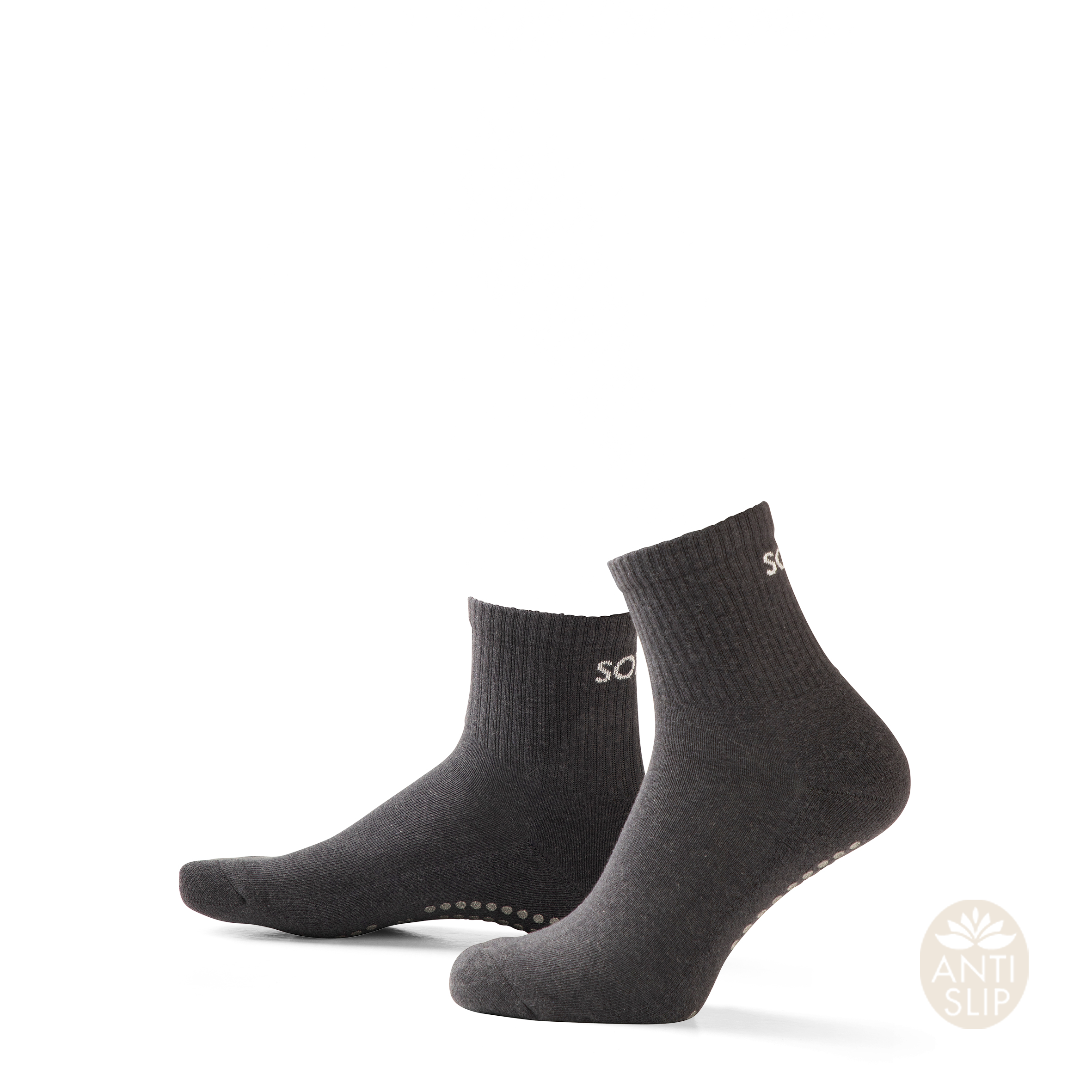 Sport Pilates Sokken - Antislip - Donkergrijs - 37-41