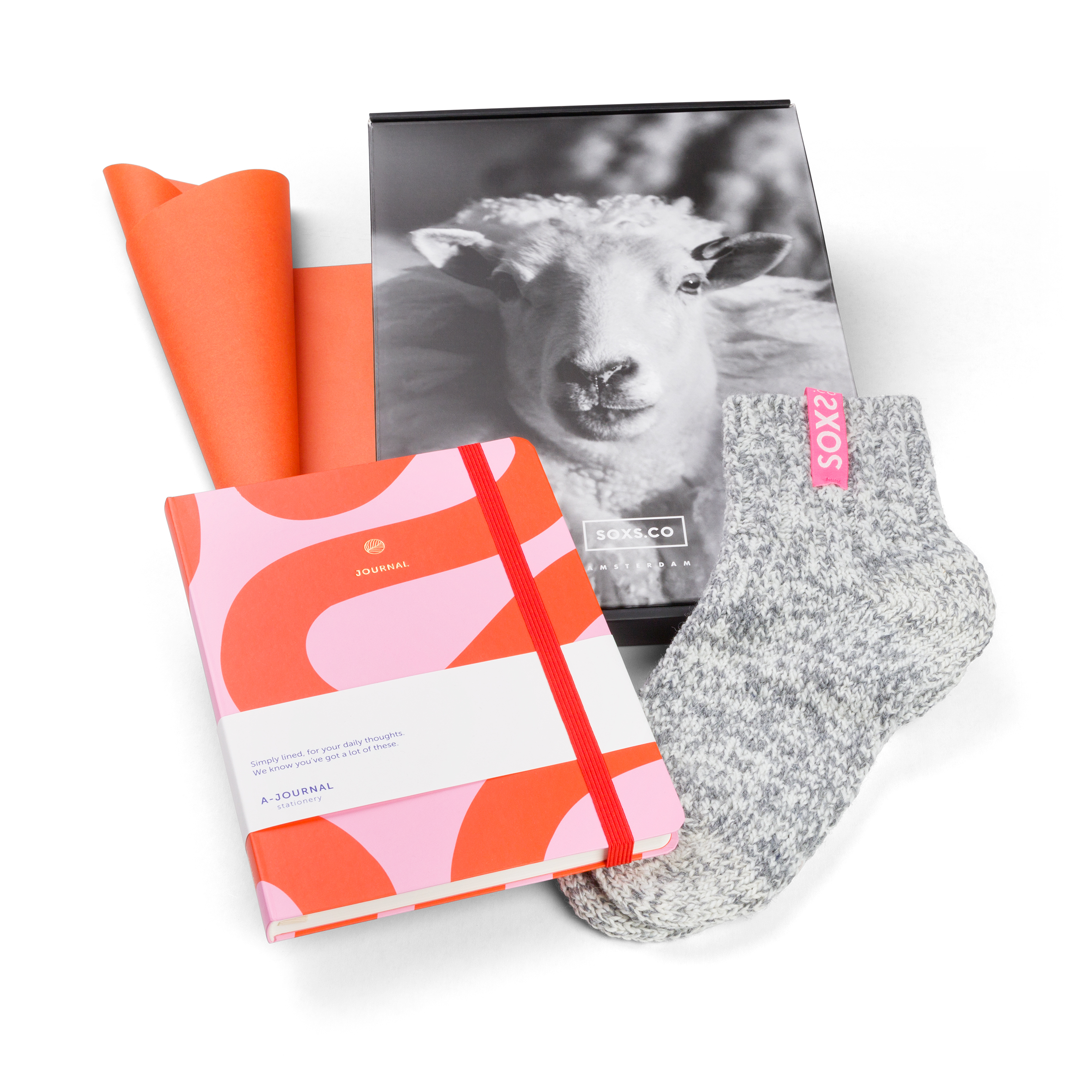 Soxs-cadeau-journal-oranje-high