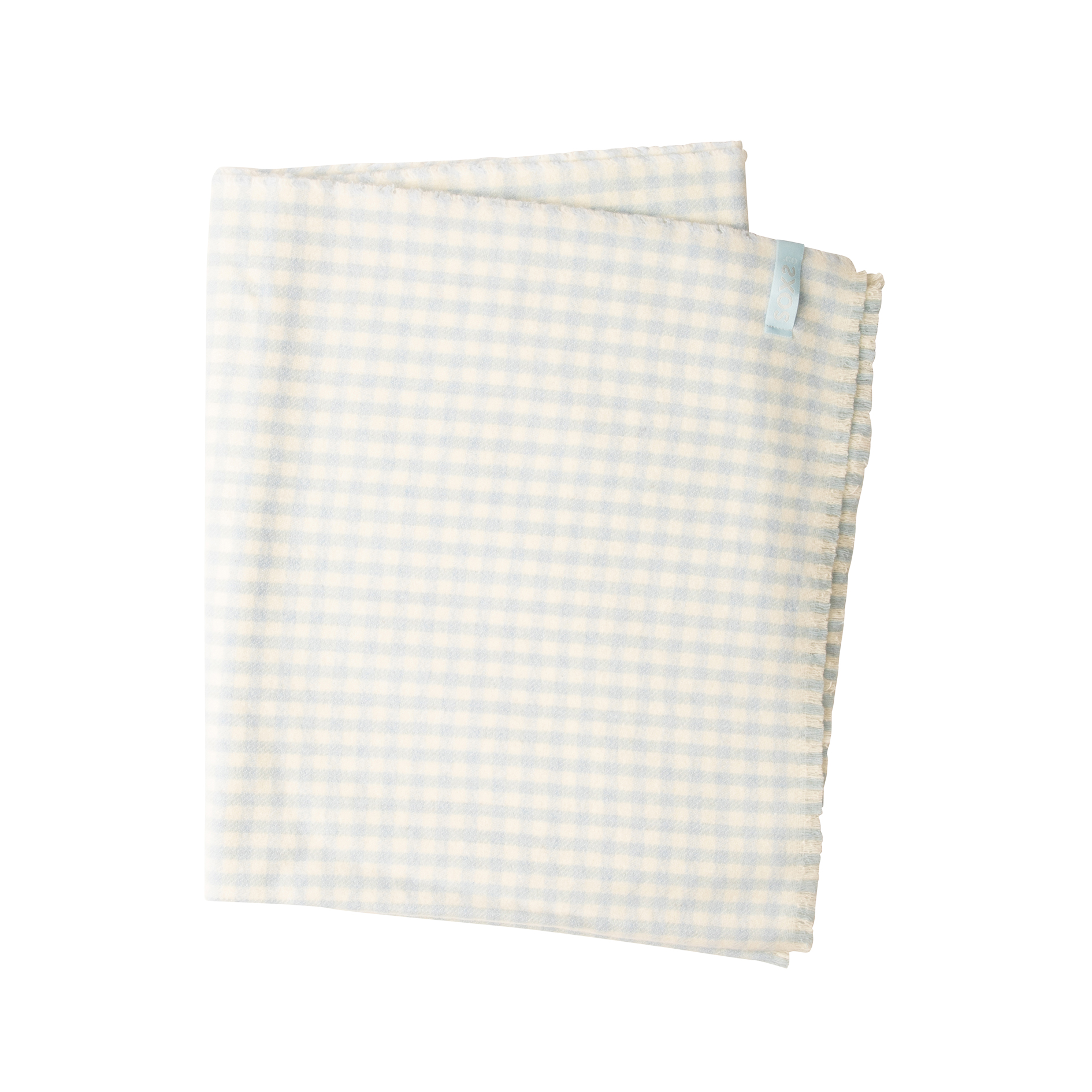 Home Baby Wolldecke - Lichtblauw Kariert