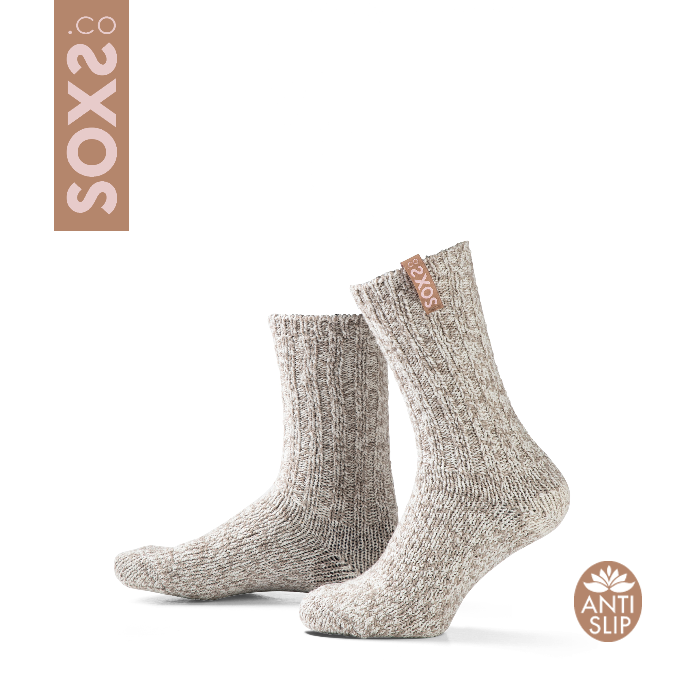 Originals  - Rutschfest - Beige Wolle - Label Amberlight - 37-41
