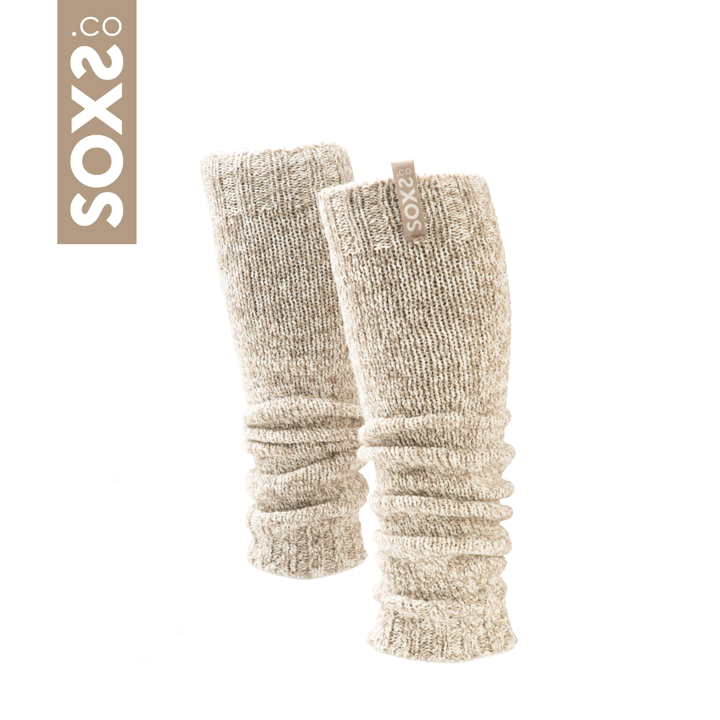 Originals Armwärmer - Beige Wolle - Label Warm Sand - One Size