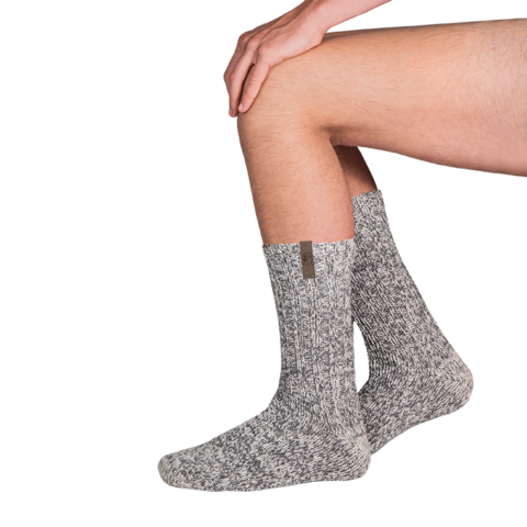 grey wool men medium labrador label SOXS