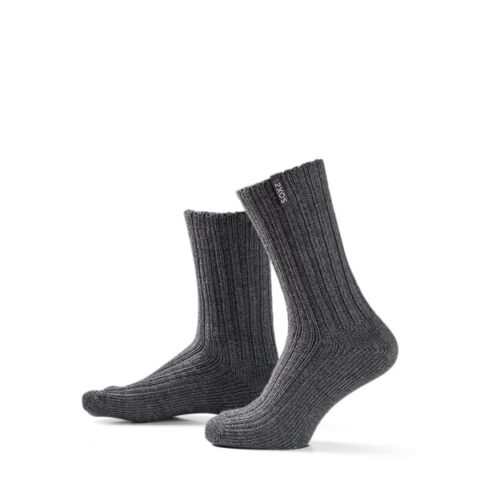 SOXS Grey Wool Women Knee Socks Non Slip Mystical Purple