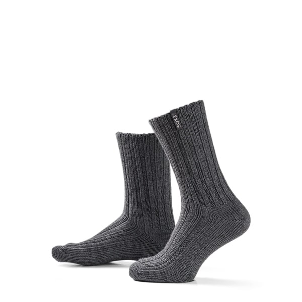SOXS Grey Wool Women socks and Men socks Silver Cloud Label streetwear Medium